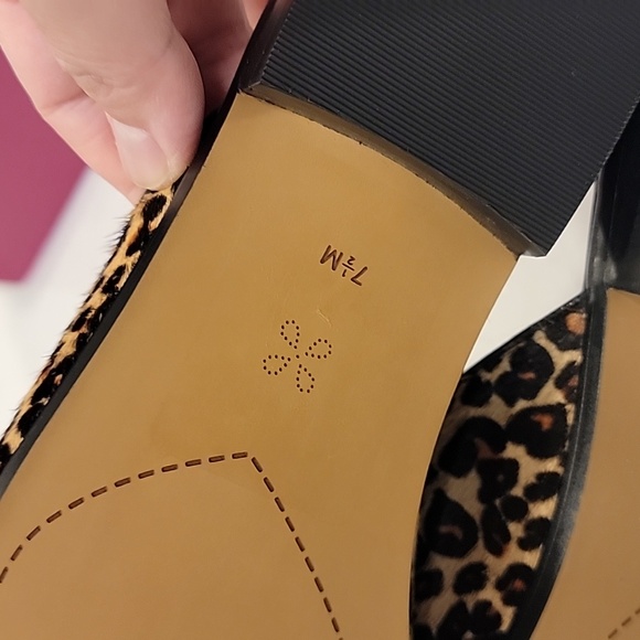 New Caslon Leopard Mules Women 7.5 - Picture 4 of 6